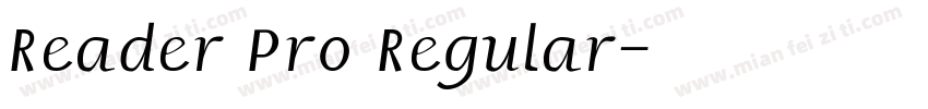 Reader Pro Regular字体转换